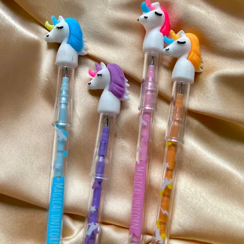Unicorn Head Lead Pencils