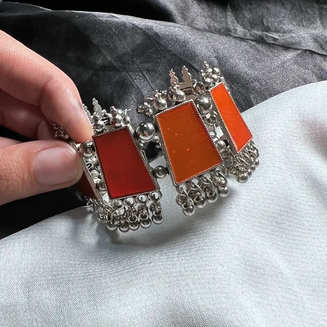 Adjustable Mirror Bracelet - Orange