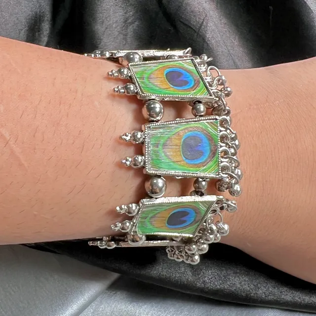 Adjustable Peacock Bracelet