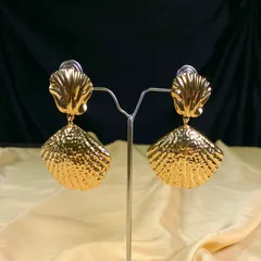 Korean Golden Shell Earrings