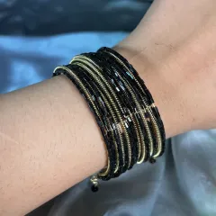 Golden Black Layered Bracelet
