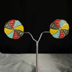 Round Colourful Designed Studs