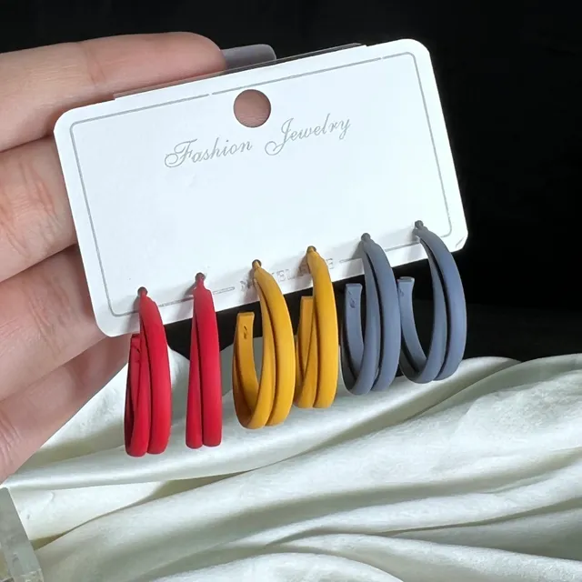Colourful Designed Hoops ( pack of 3 ) ( d-5 )