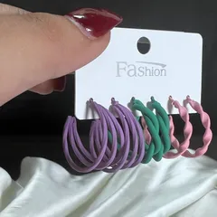 Colourful Designed Hoops ( pack of 3 ) ( d-8 )