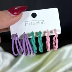 Colourful Designed Hoops ( pack of 3 ) ( d-8 )