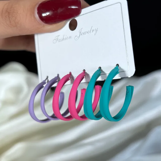 Colourful Designed Hoops ( pack of 3 ) ( d-13 )