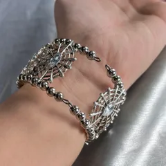 Adjustable Stone Studded Oxidised Bracelet