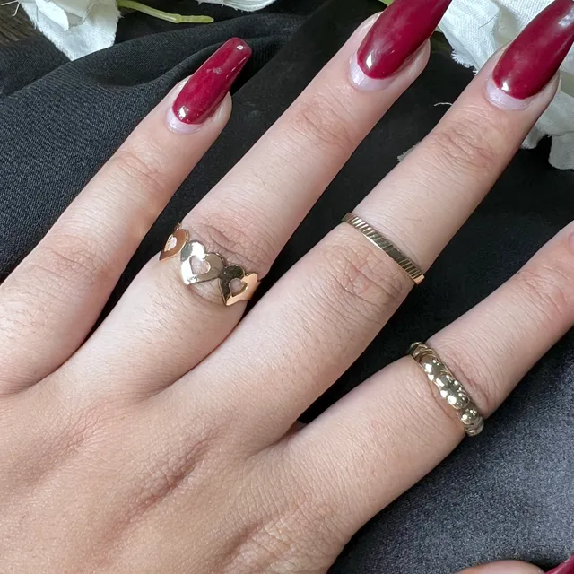 Simple Golden Rings Set of 3 ( d-6 )