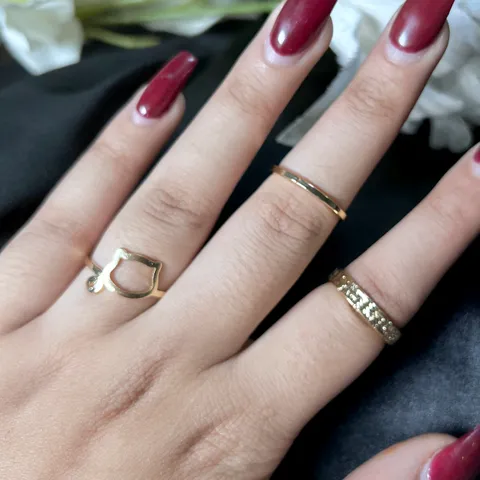 Simple Golden Rings set of 3 ( d-4 )