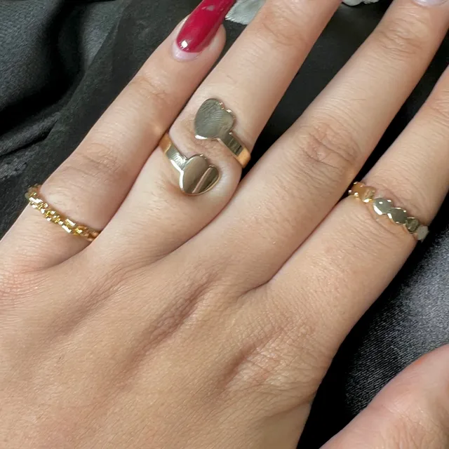 Simple Golden Rings set of 3 ( d-10 )