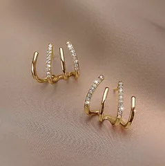 Korean Minimal Trendy Earrings (Golden)