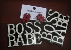 Boss Babe Silver Quirky Earring