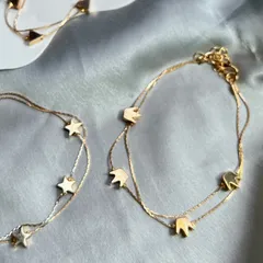 Double Layered Golden Anklets