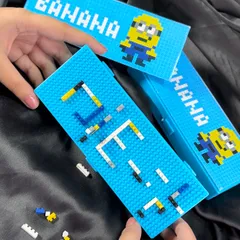 Minion Lego Pencil Box With Lego Pieces