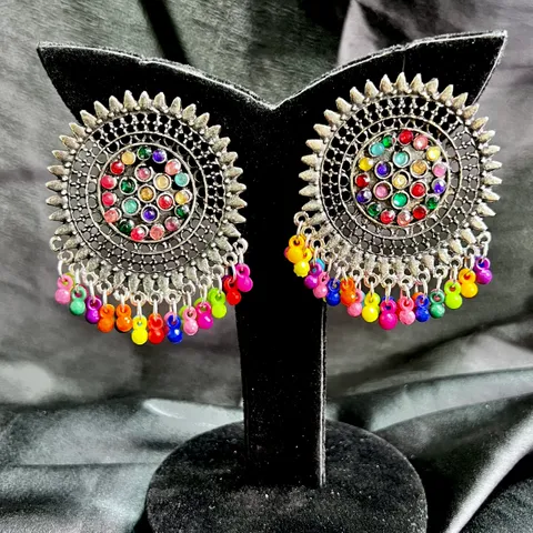 Multicolour Round Circle Earring