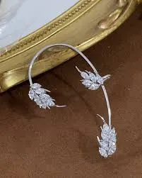 Silver Feather Earcuff ( No Piercing Required )