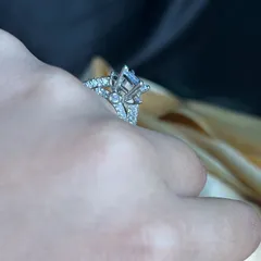 Premium Square Stone Studded  American Diamond Ring (Adjustable)