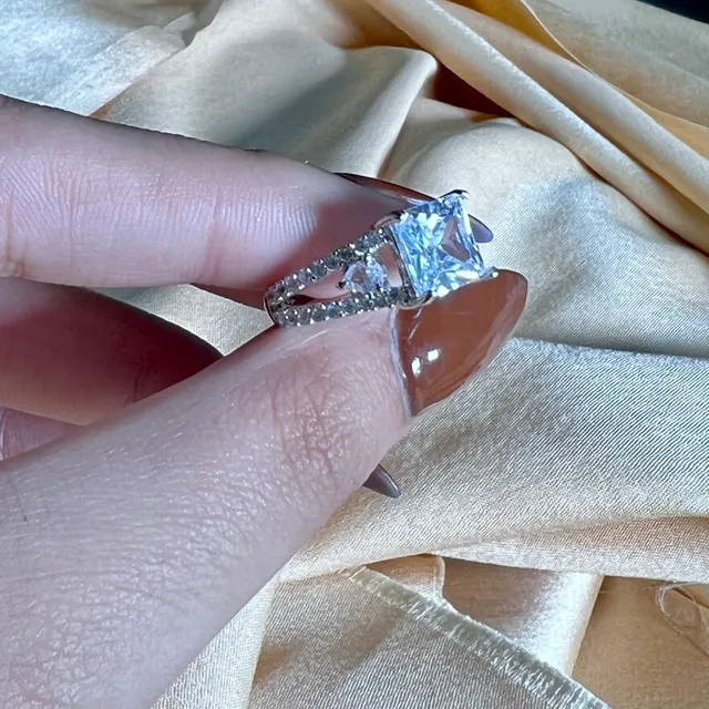 Square Shaped  American Diamond Ring