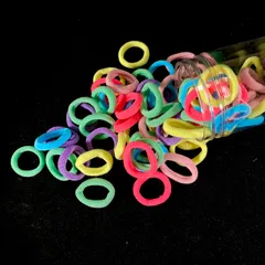 Mini Plain Multicolour Hair Rubber Bands (50/150 Pack)