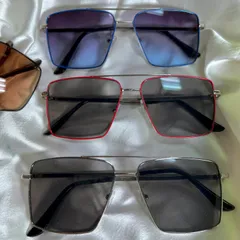 Metal Rectangular Unisex Sunglasses