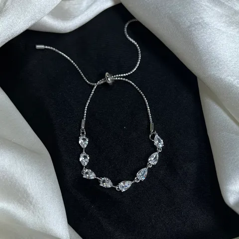 Silver Water Drop  Bracelet