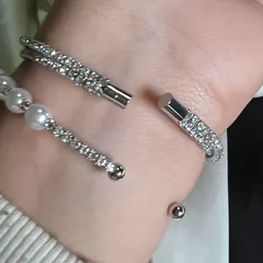 Fashionable Pearls &  American Diamond Bracelet