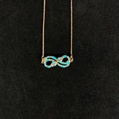 Blue Infinity With Evil Eye Necklace