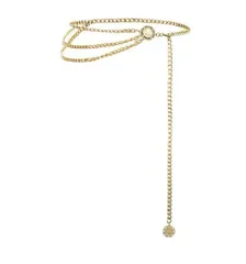 Golden Waist Chain Body Chain Disc Pendant (Adjustable)
