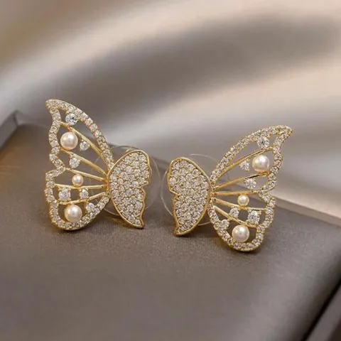 Double Butterfly Premium Studs