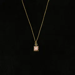 Pink Bottle Charm Necklace