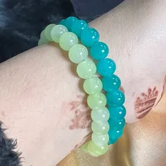 Big Glass Beads Bracelet - Stretchable