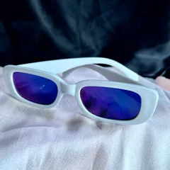 White Multiple Shade Rectangular Sunglasses