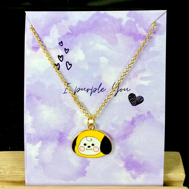 Cute BTS  Chimmy Character  Necklace D-2 (Golden)