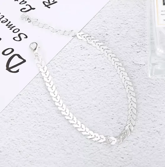 Korean Simple Style Arrow Chain Bracelet (Silver)