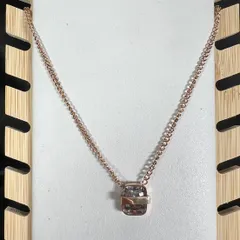 Premium Anti Tarnish Rosegold Necklace - Light Blue Stone