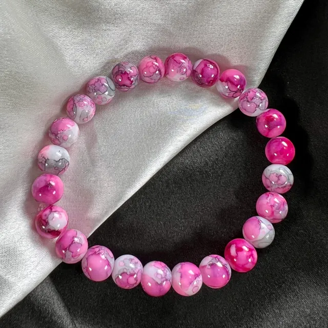 Tie-Dye Glass Beads Bracelet