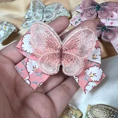 Floral Bows with Butterflies Pair
