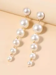 Faux Pearl Hanging Earrings