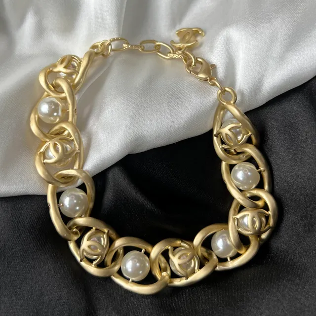 Alloy Pearl Gold Bracelet