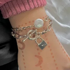 Lock And Stone Set Of 2 Bracelet