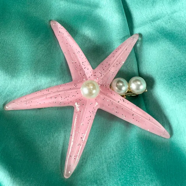 Starfish Shape Hair Clip (Pink)