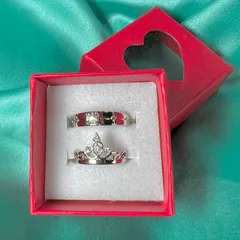 Silver Couple Ring Set