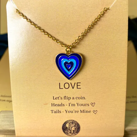 Y2K Heart  Charm Necklace (Golden)