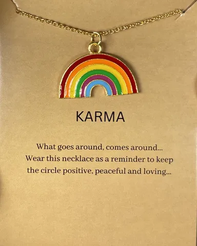 Rainbow Charm Necklace (Golden)
