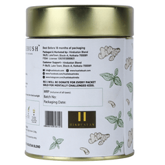 Hustlebush Ginger Tulsi Green Tea Fights Cough & Cold Boosts Immunity Made using 100% Natural Flavours 50g loose Leaf