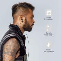 boAt Bassheads 225 in Ear Wired Earphones with Mic(Black)