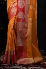 Banarasiya Women's Traditional Banarasi Silk Yellow Saree