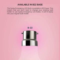Syska Inverter SSK-EMB-07-01-B22 7-Watt Rechargeable Emergency Bulb (White)