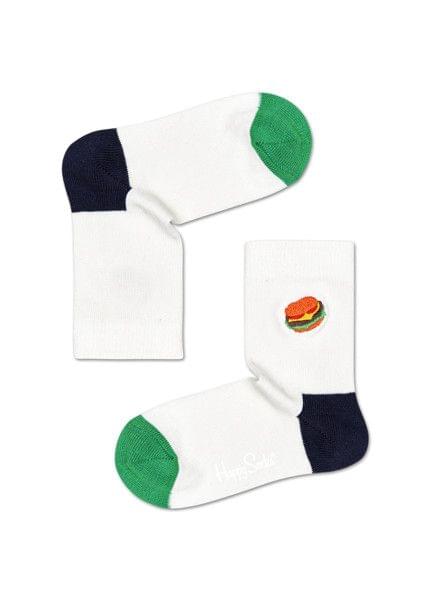Kids Burger Embroidery Sock