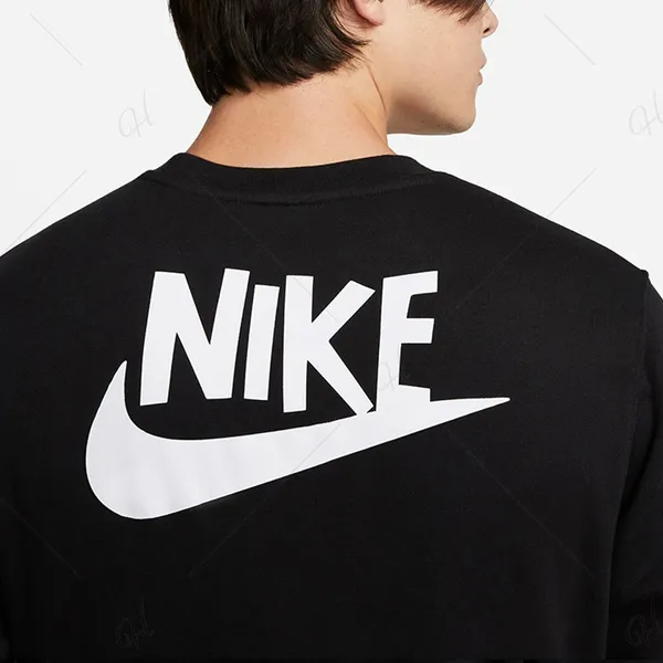 Nike Long Sleeve Top Crew Neck -  Black